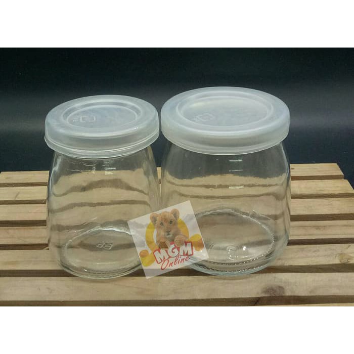 Botol Jar Toples Kaca (PENDEK) 100ML : Puding / Selai / Susu / Yoghurt