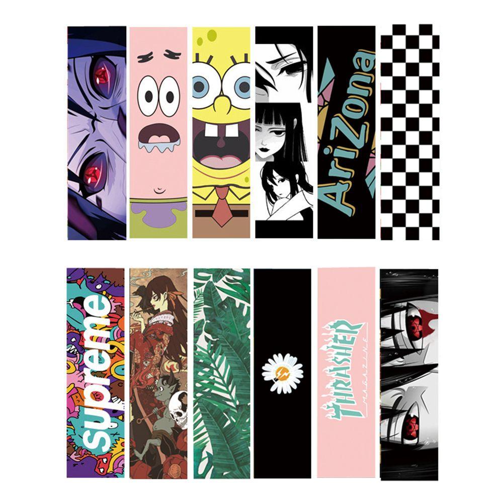 Lanfy Skateboard Amplas Skateboard Aksesoris Stiker Hias Semprot Digital Double Rocker Sepeda Listrik Scooter Griptape
