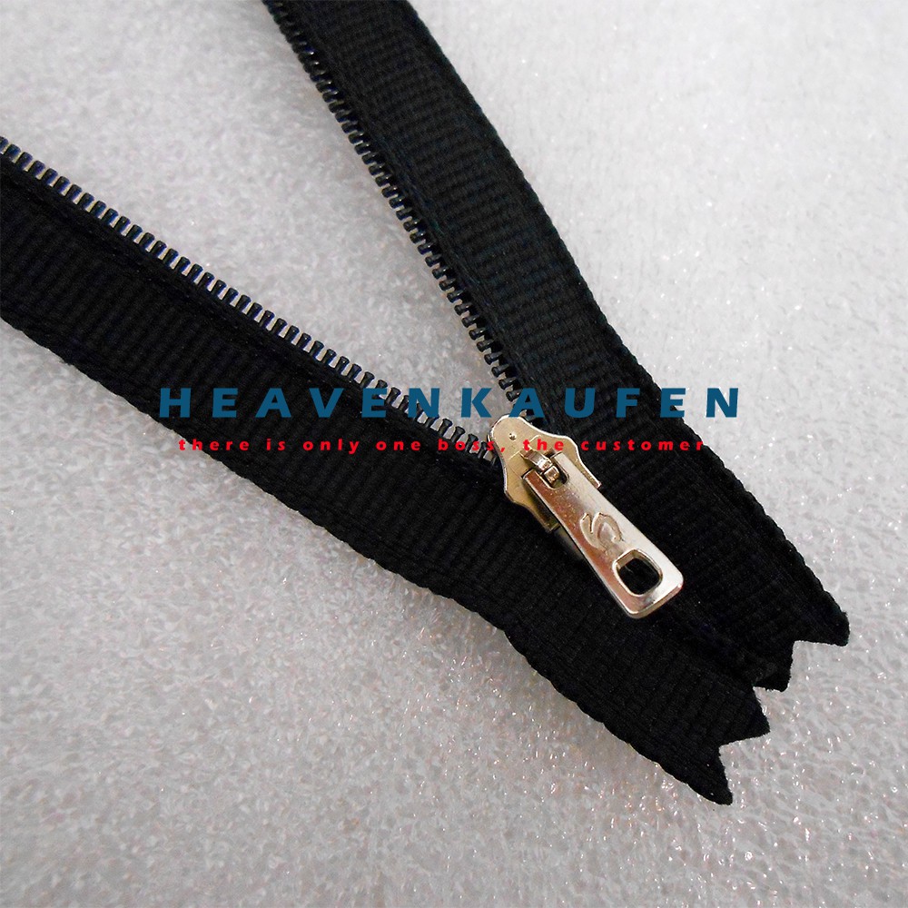 Resleting Zipper Sleting Ritsleting Nusantara 17,5 cm atau 7 inch Hitam Murah