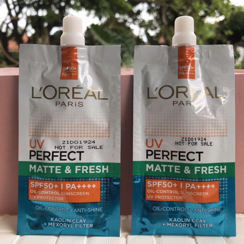 Loreal Sunscreen UV Perfect Matte & Fresh Oil Control SPF 50+/PA++++ (Sachet 7ml)