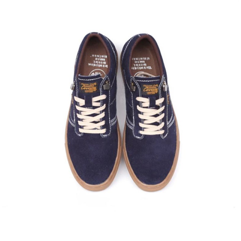 Sepatu Lokal Shoes Local Pride Cevany Gordon Low Cut Navy Gum Suede