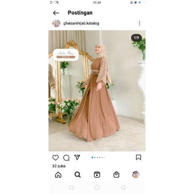 ANIKA DRESS GAMALEEA GHAISANI HIJAB SIZE S WARNA MOCCA NEW