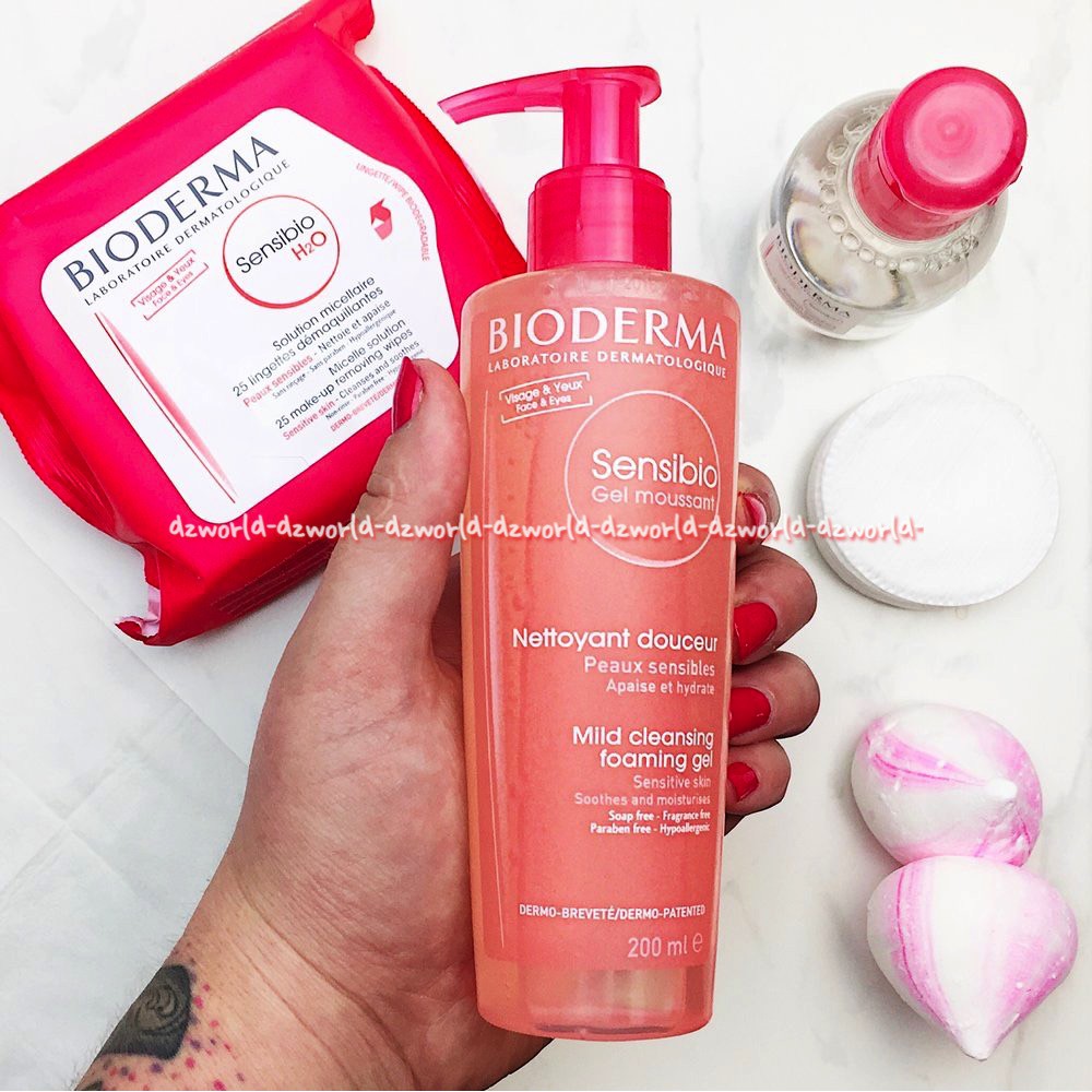 Bioderma 200ml Sensibio Gel Moussant Nettayant Pembersih Make up dan Melembabkan Kulit Sensitif Make Up Remover Bio Derma Kulit Sensitive