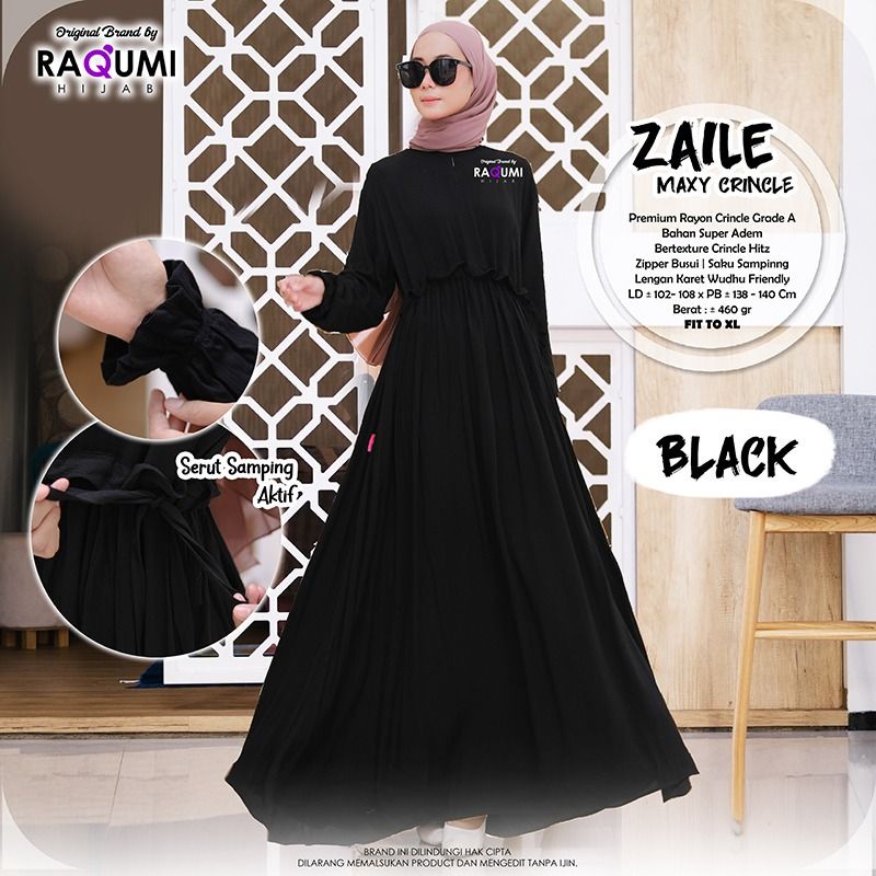 ZAILE MAXY CIRCLE ORIGINAL RAQUMI HIJAB | GAMIS RAQUMI | GAMIS RAYON | GAMIS BUSUI | GAMIS ADEM