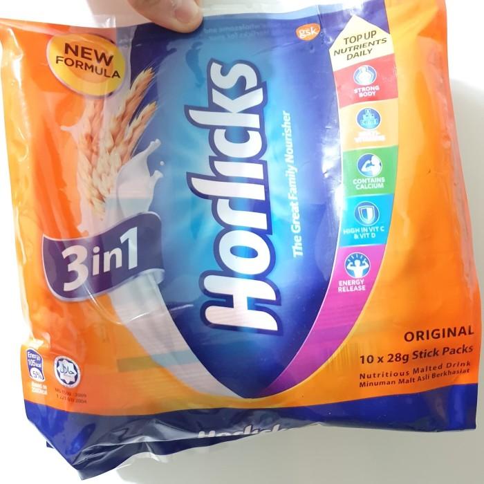 

Horlicks Cereal 3 In 1 3in1 sachet X 28gr original malt malaysia