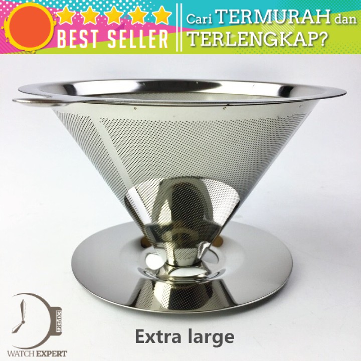 BAYAR DI TEMPAT Filter Penyaring Kopi V60 Cone Coffee Filter Dripper Double Layer Extra Large