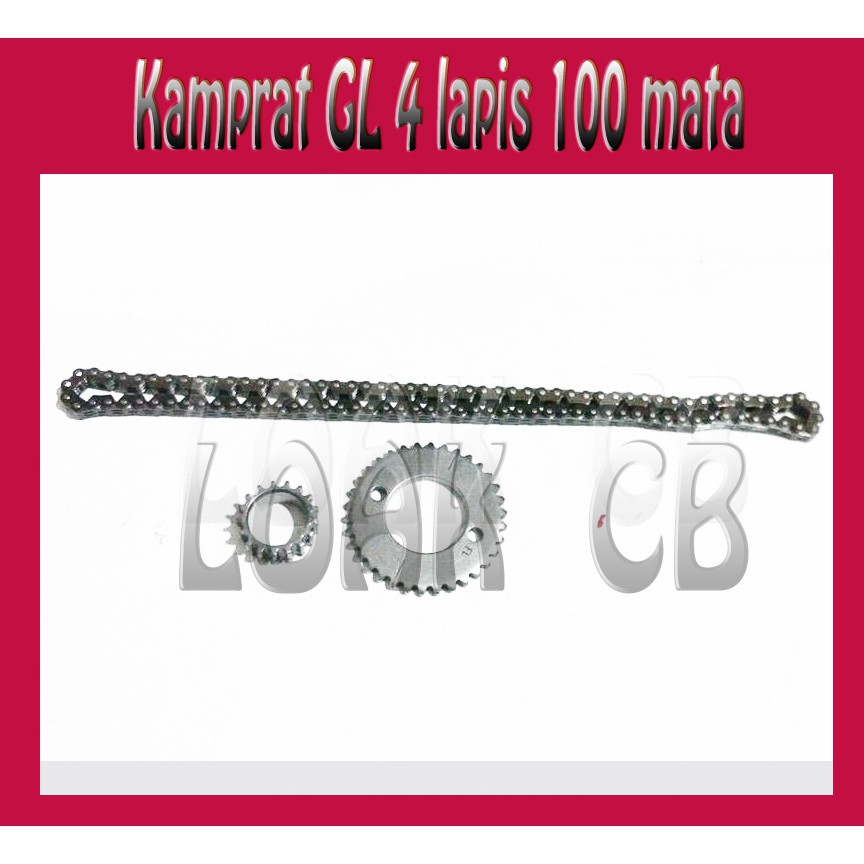 Rantai Kamprat GL 4 Lapis 100 Mata