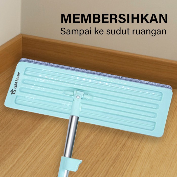 Alat Pel Lantai Ultra Mop Acline  Pel Lantai Falte Mop Tarik Biru Handsfree