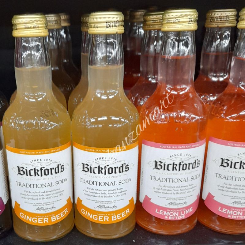 

Bickford's Bickfords Traditional Soda Ginger Beer/Lemon Lime 275ml