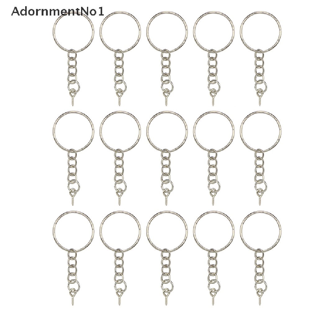 (AdornmentNo1) 40pcs / Set Gantungan Kunci Bentuk Mata + Sekrup Untuk Aksesoris Perhiasan DIY