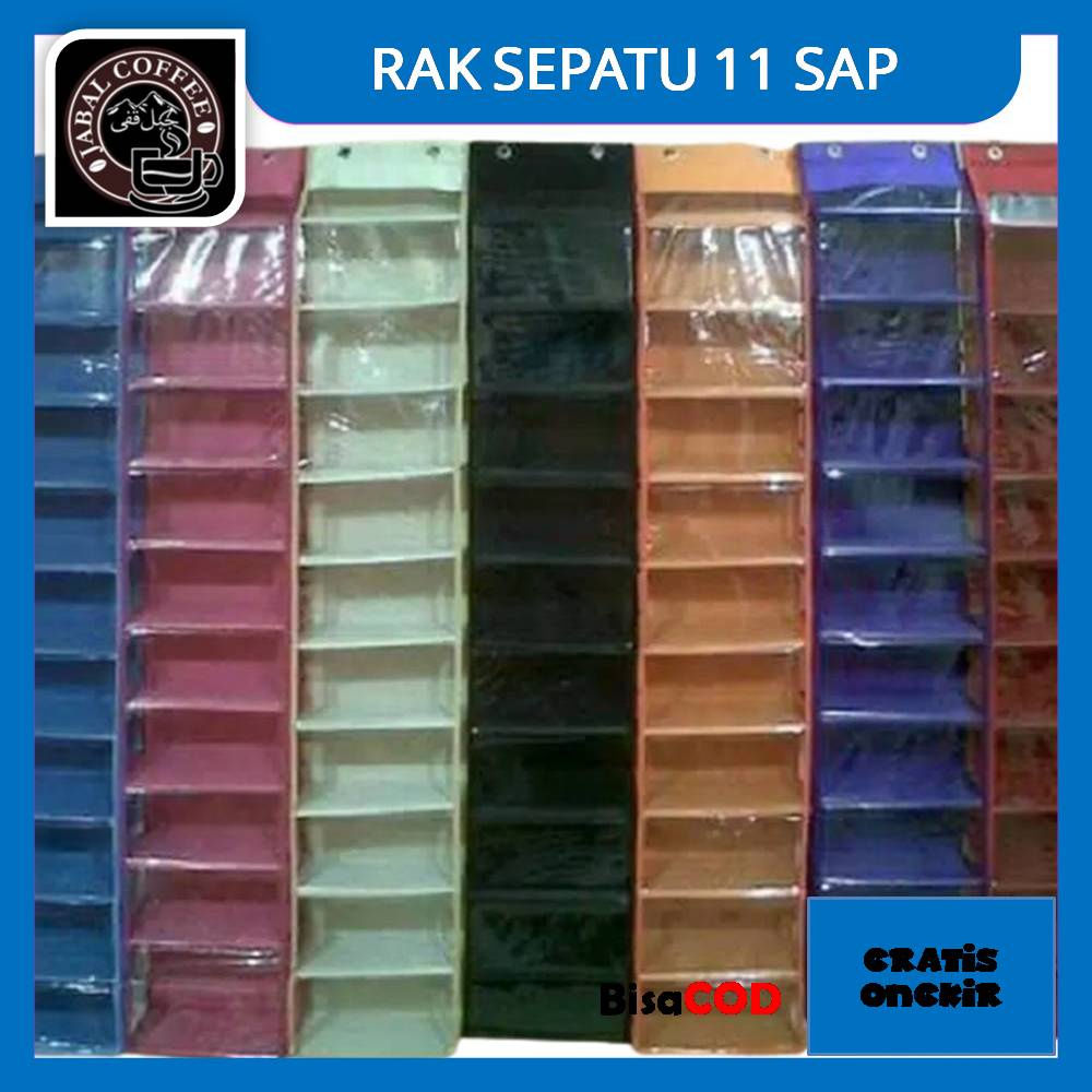 Rak Sepatu Polos Full Resleting 610 Gram / Rak Sepatu Gantung Polos 11 Sap Kode 34