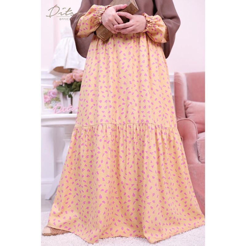 DITSY SEPTEMBER ,DITSY JULI,gamis dewasa,gamis katun jepang,ditsy