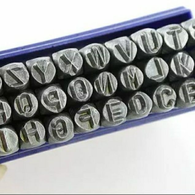 huruf ketok terbalik/reverse MASUS ukuran 9mm germany