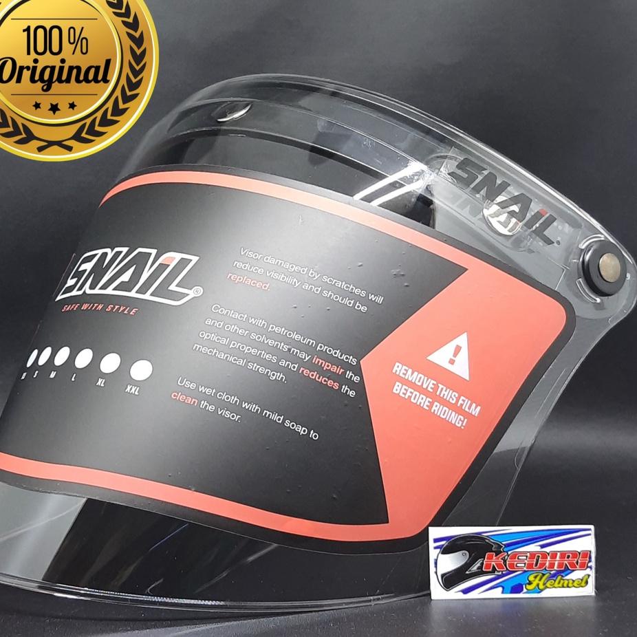 Koleksi Terbaru.. Visor SNAIL F19A Original ori kaca helm retro datar iridium flat warna red blue cl