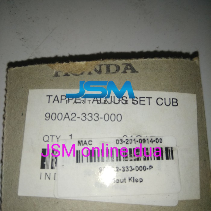 BAUT SETELAN KLEP BLADE SUPRA KARISMA GRAND 900A2-333-000 ORI HONDA ORI ORIGINAL