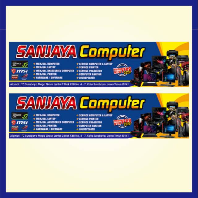 Spanduk Banner Toko Komputer Konter Hp Beli 1 Gratis 1ukuran 100 X 50 Shopee Indonesia