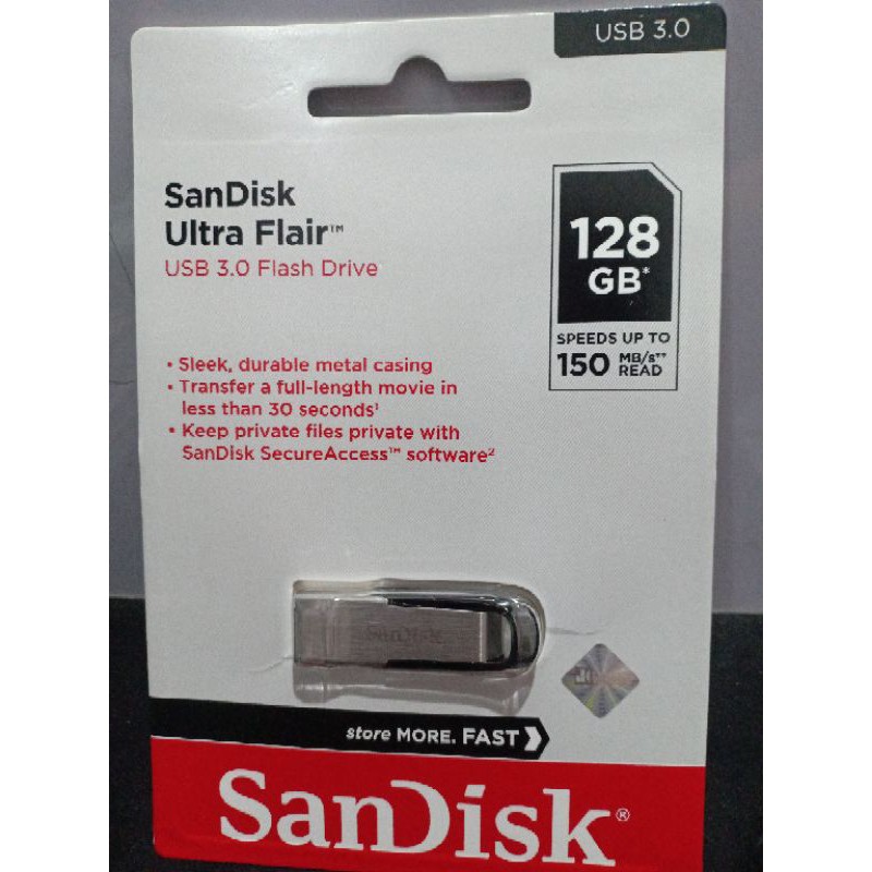 sandisk flashdisk  ultra flair 128gb