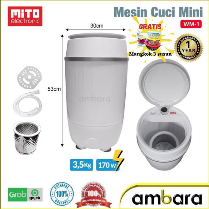 Mesin Cuci Portable Mito WM 1 - Mesin Cuci Mini Mito WM-1