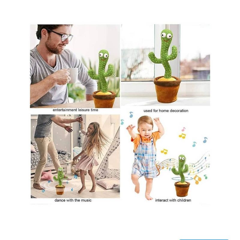 CACTUS TOY BONEKA PINTAR KAKTUS GOYANG BISA NGOMONG