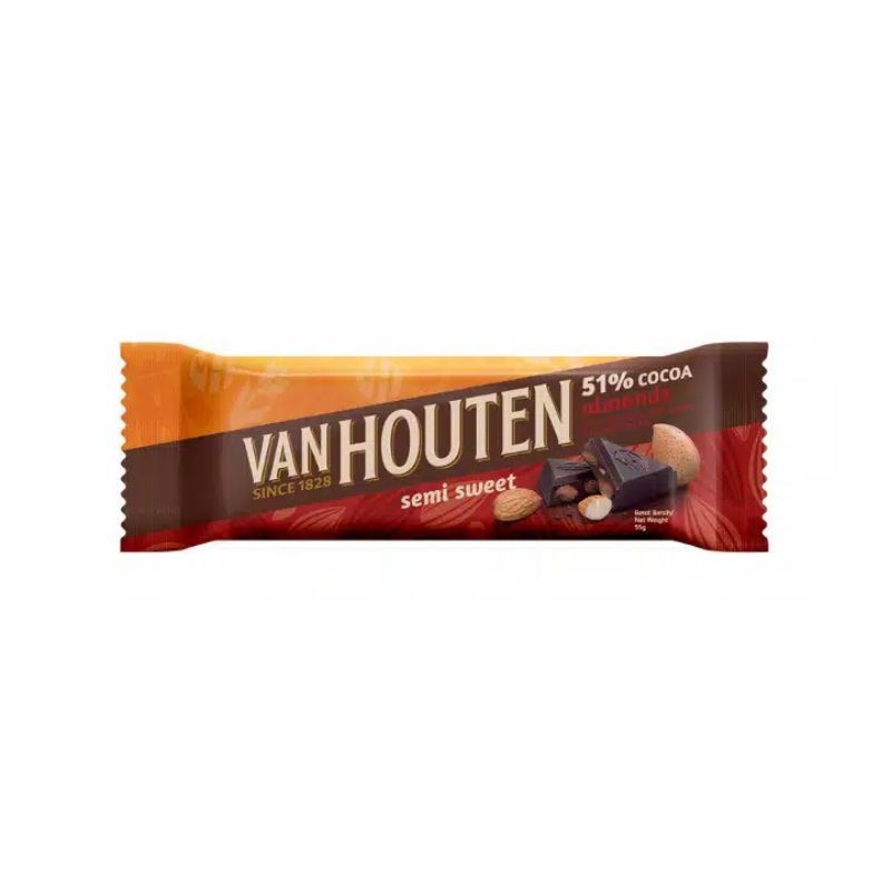 

VAN HOUTEN Semi Sweet/Milk Chocolate 40gr