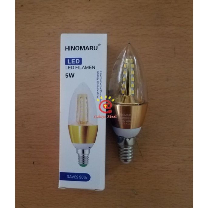 Candle LED E14 5 Watt / Lampu Lilin LED 5W Putih Kuning E14