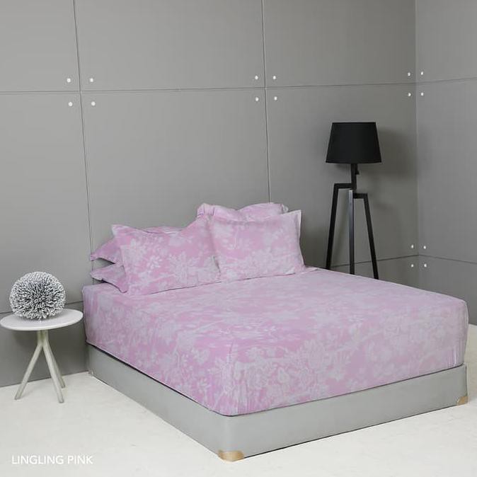 King Rabbit Seprai Size King 180X200 Cm Motif Lingling Pink