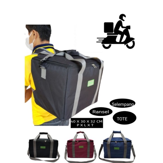 ARGEN  3IN1 Tas Ransel  Kurir Makanan  /  Tas Delivery  /TAS DRIVER ONLINE / TAS PAKET MAKANAN   Makanan Ukuran Jumbo Ransel Backpack 3 in 1 / Tas ojol driver Besar