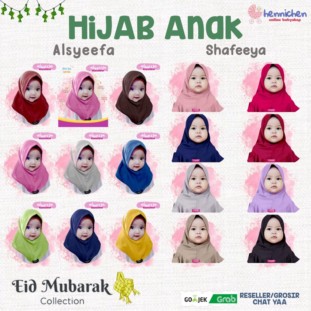 PROMO RAMADHAN Jilbab Bayi Muslim, Kerudung Bayi, Hijab Bayi Model Instan Shafeeya Alsyeefa