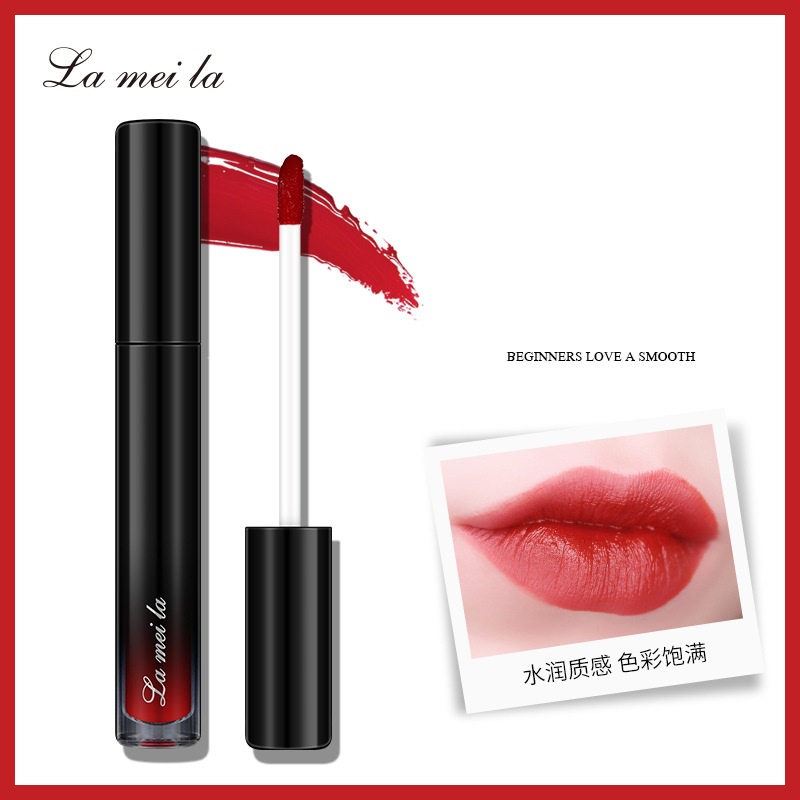 LAMEILA LIP GLOSS PELEMBAB VELVET LIP GLAZE LIPSTICK CAIR TAHAN LAMA KODE 2030