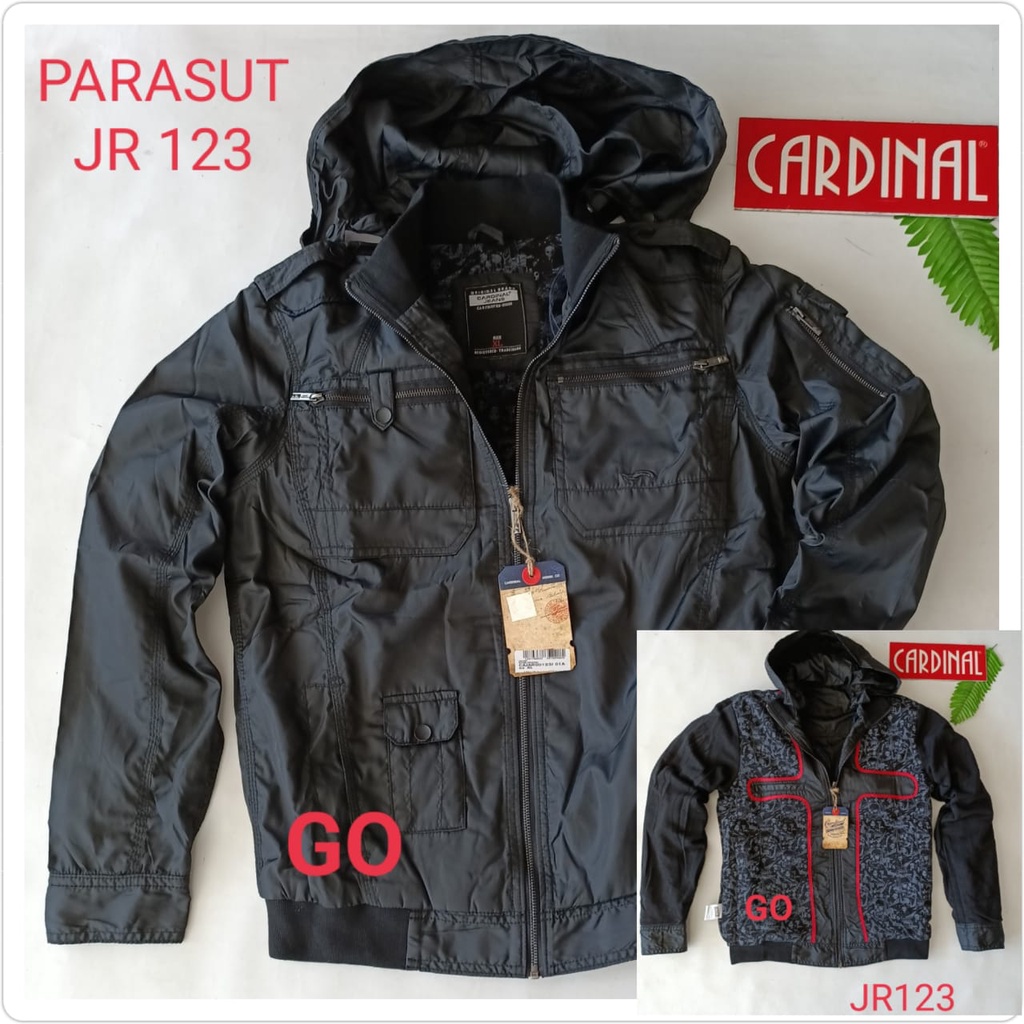 gof CARDINAL  JAKET KAOS PARASUT Cowok Casual Jaket Pria Keren Jaket Kekinian