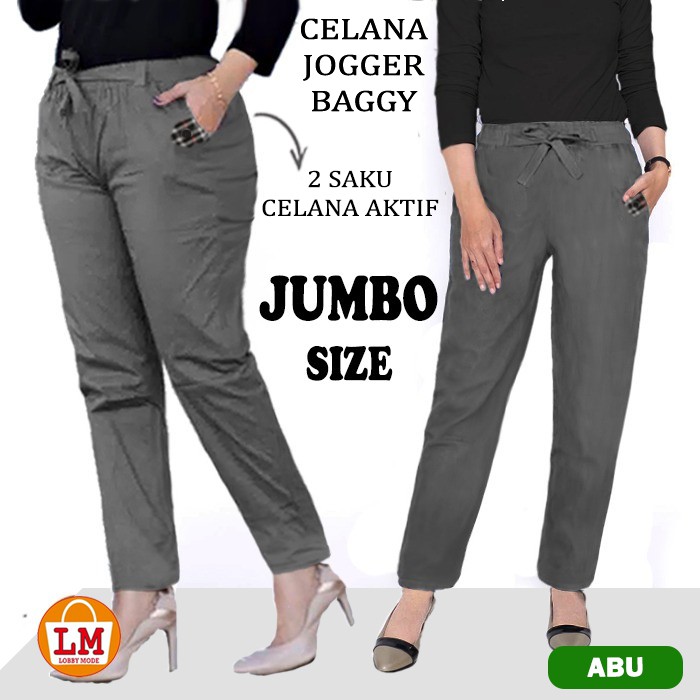 TERMURAH TERLARIS TERBARU Celana Jogger Wanita Baggy Pants JUMBO &amp; STANDAR LMS 07541 07544 07547 07550