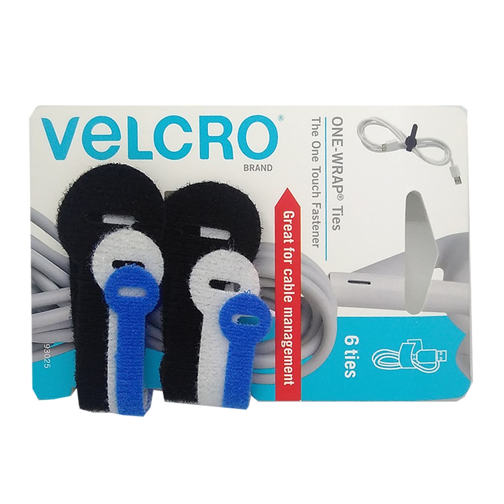 

Velcro ONE-WRAP Ties (MT) 3 size 3 color 6 strips 93025