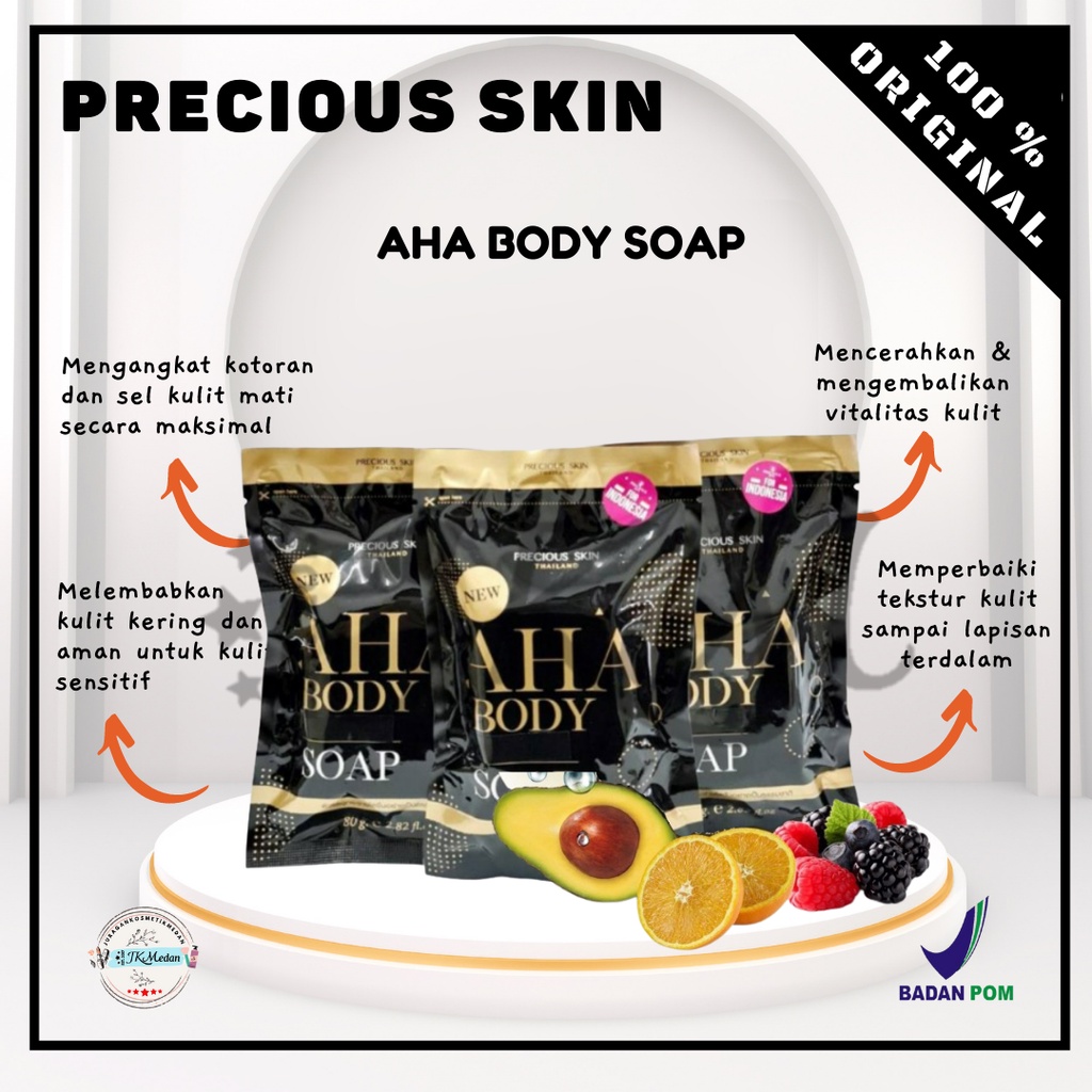 PRECIOUS SKIN AHA BODY SOAP BPOM 80GR AHA SOAP