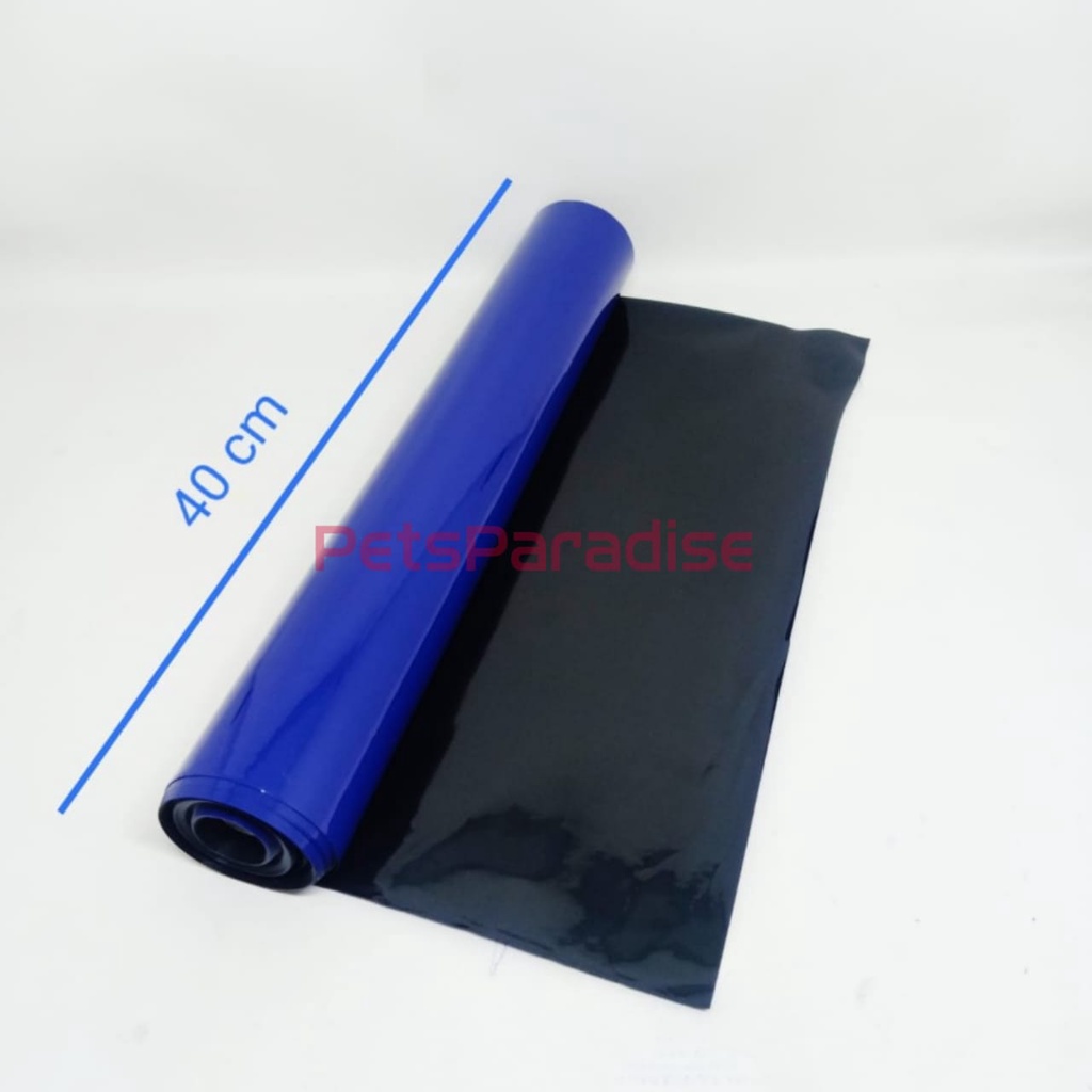 Background aquarium polos biru hitam Wallpaper aquarium tinggi 40 cm