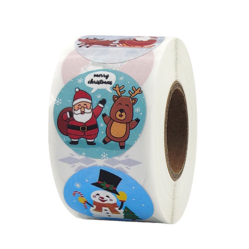 Stiker Label Desain Natal Untuk Dekorasi Pesta