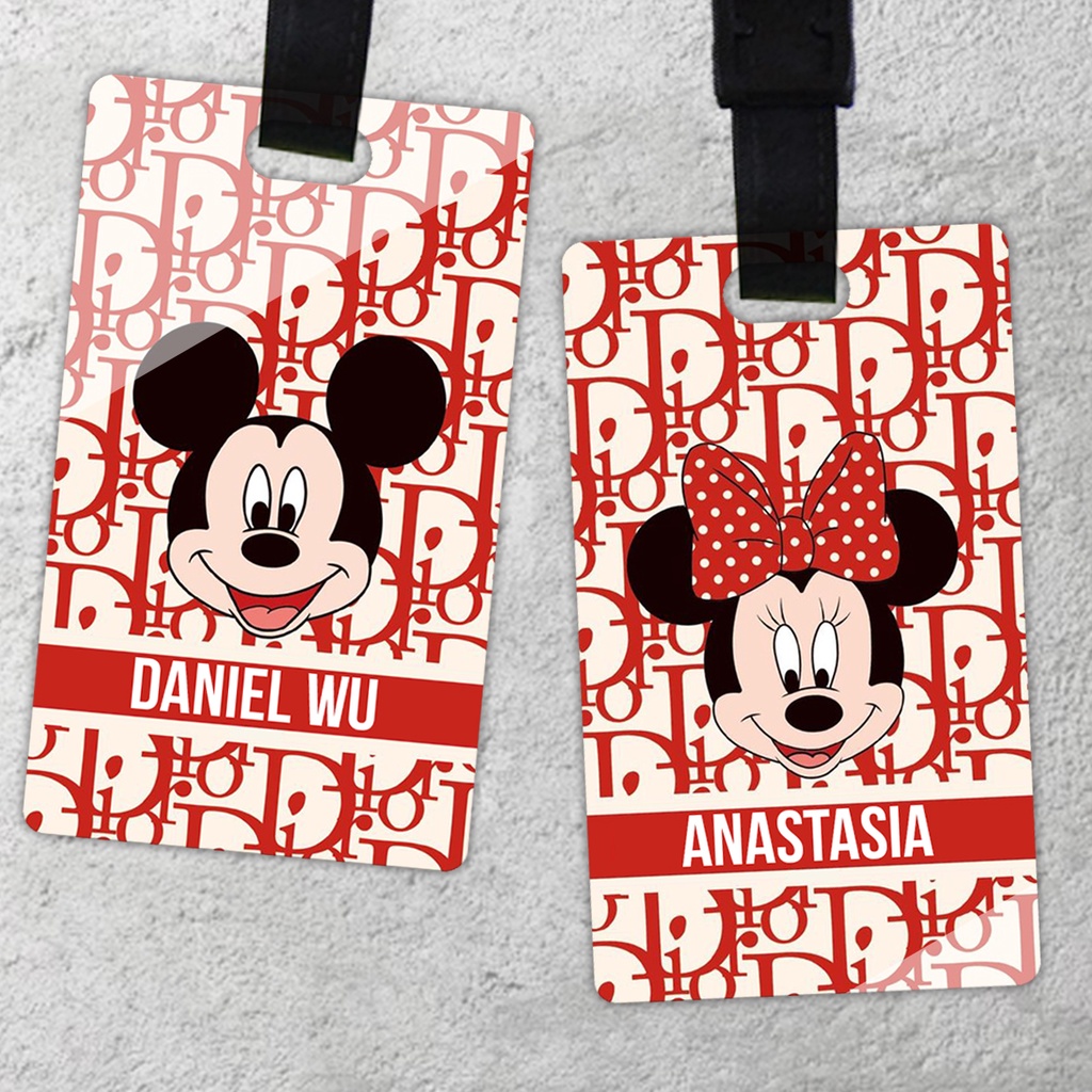 BAGTAG Custom Nama Luggage Tag Mickey Minnie gantungan tas anak koper souvenir merchandise birthday gift ulang tahun NCT mario bear boba princess harry potter dog toy storygoodies