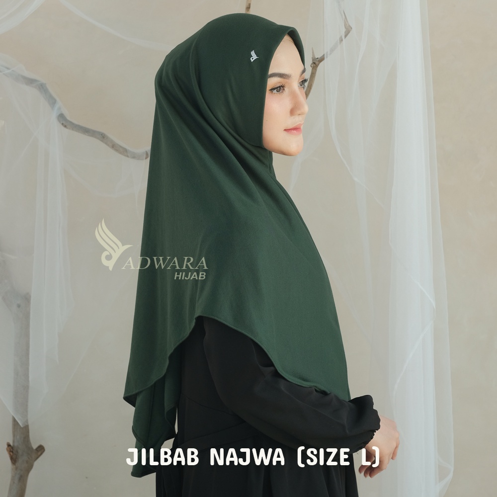 HIJAB KAOS ADWARA Jilbab instan Najwa M Kaos Premium / Hijab instan non pet / Khimar simpel / Khimar mini / jilbab instan kaos