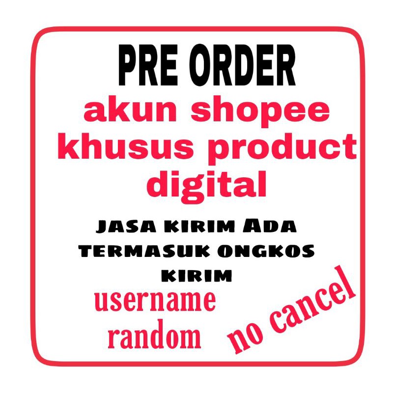 OPEN PO AKUN SELLER KHUSUS PRODUCT DIGITAL