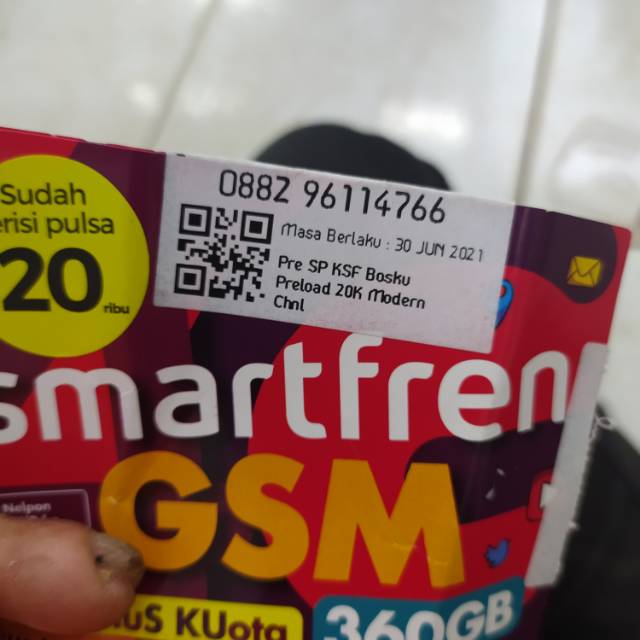 15 pcs Perdana Smartfren Bosku 5gb bonus pulsa 20000