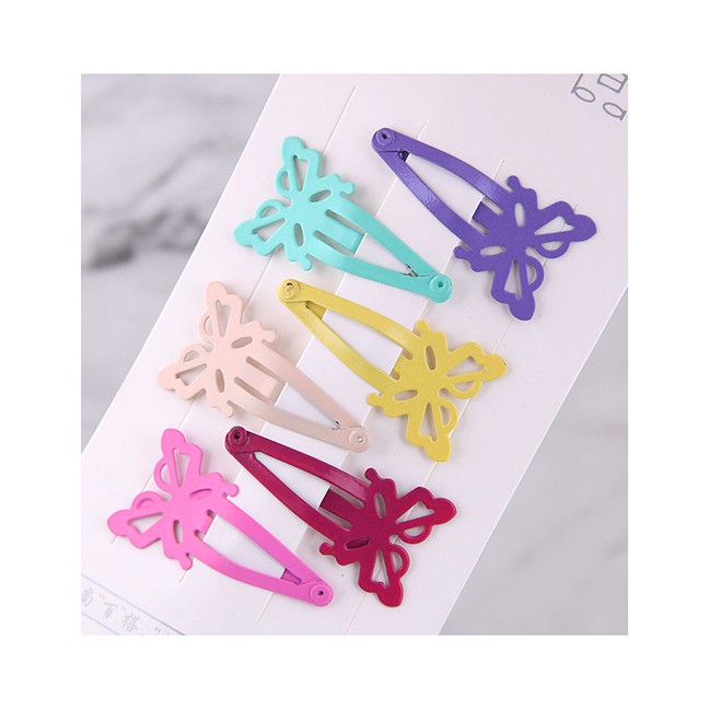 LRC Jepit Rambut Fashion Color Children's Butterfly Hairpin A57923