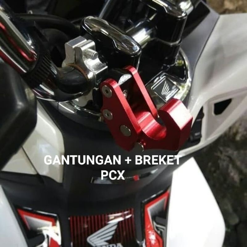 Gantungan Barang Lipat cnc Universal dan breket stang ke pcx cross dll