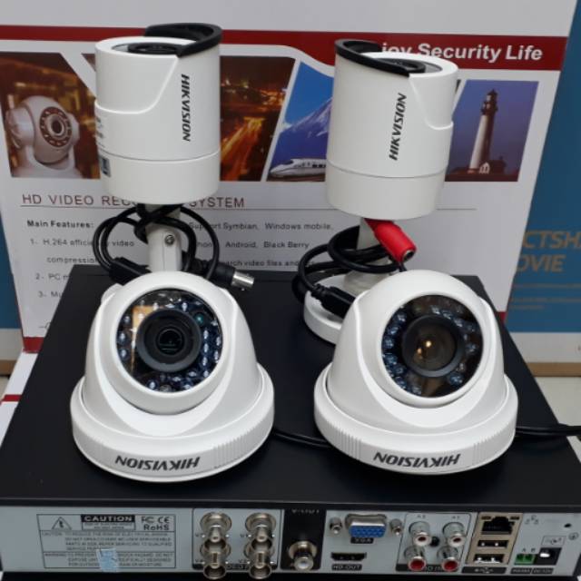 PAKET CCTV HIKVISION 4CHANNEL 1.3MP 720P KUALITAS BAGUS