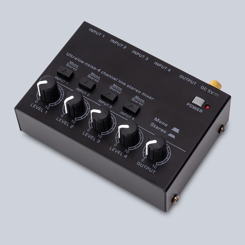 Zzz Mixer Audio 4 Channel Ultra Low Noise 4 Channel Untuk KTV Karaok