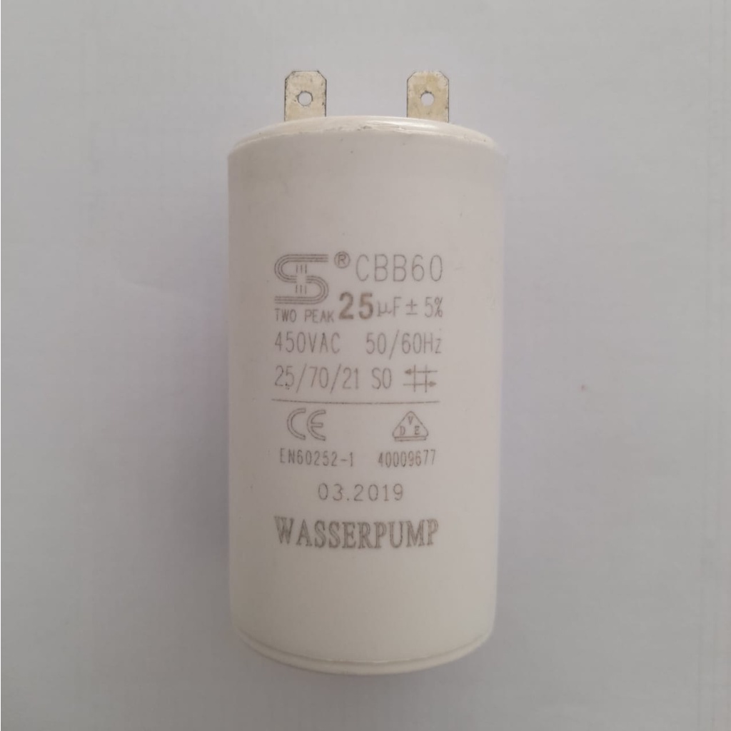 Capacitor 25uf MircoF Pompa Air Jet Pump Wasser PC-250EA