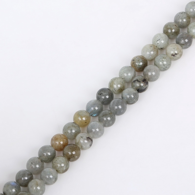 Manik-Manik Batu Moonstone Bulat Ukuran 4 / 6 / 8 / 10 / 12mm 15.5 Inch Untuk Perhiasan