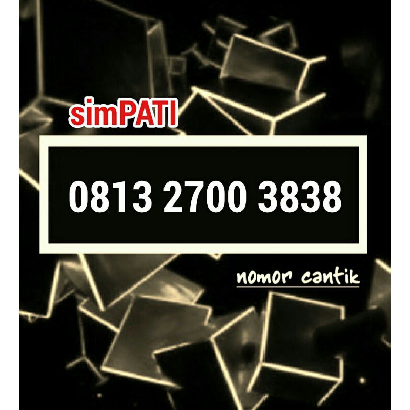 Nomor cantik telkomsel simpati 2700 3838 dan 3737