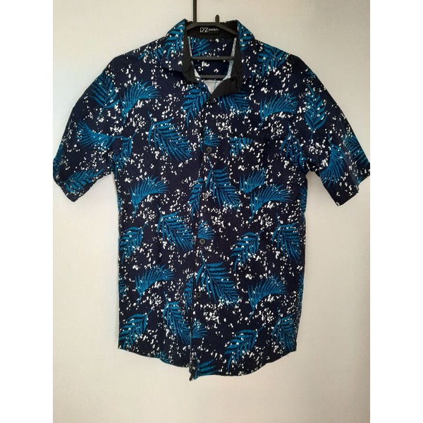 Kemeja Pria Lengan Pendek / Kemeja Bekas Second Preloved / Kemeja Motif Biru