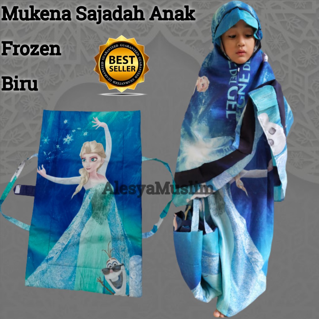 Mukena Anak Frozen Super/Tas Tebal bahan katun/ bahan berkualitas dan bisa bayar ditempat/COD