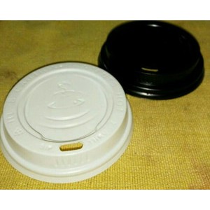 Hot Lid Paper Cup 8 oz / Tutup Gelas Kertas 8oz warna putih dan hitam