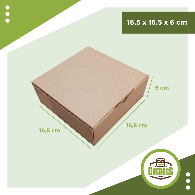 

Kardus 16,5 x 16,5 x 6 cm....Die Cut kotak aksesoris-dll model box pizza